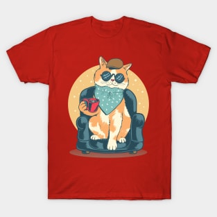 Cat Chills Out on Sofa T-Shirt